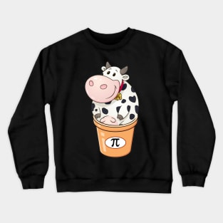 Cow Pi Day Funny Crewneck Sweatshirt